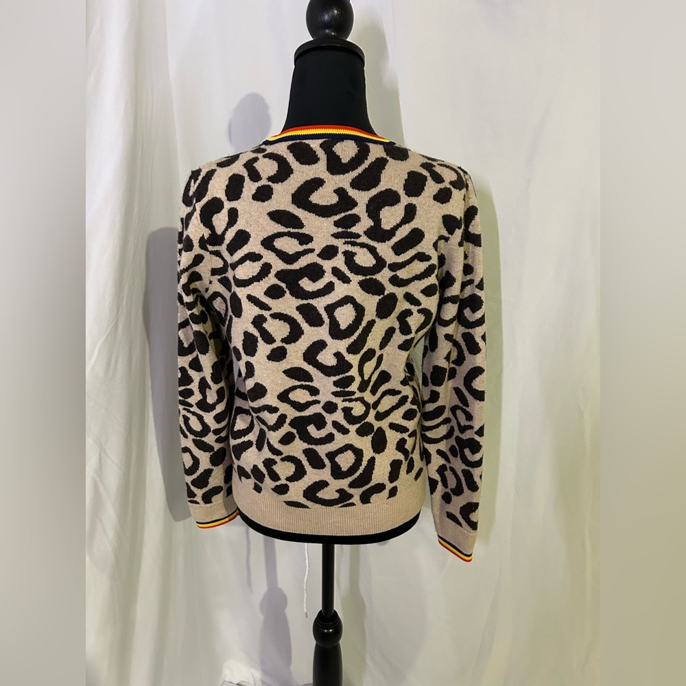 Leopard Print Sweater - The Cat - KULE Cashmere Wool Blend - Picture 14 of 15